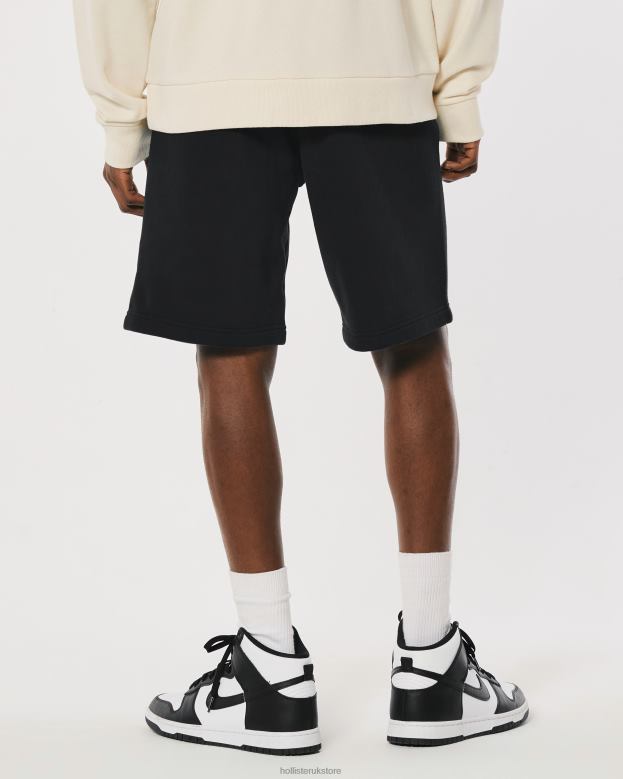 Bottoms Hollister Men Fleece Logo Shorts 9\\ 488201370 Black